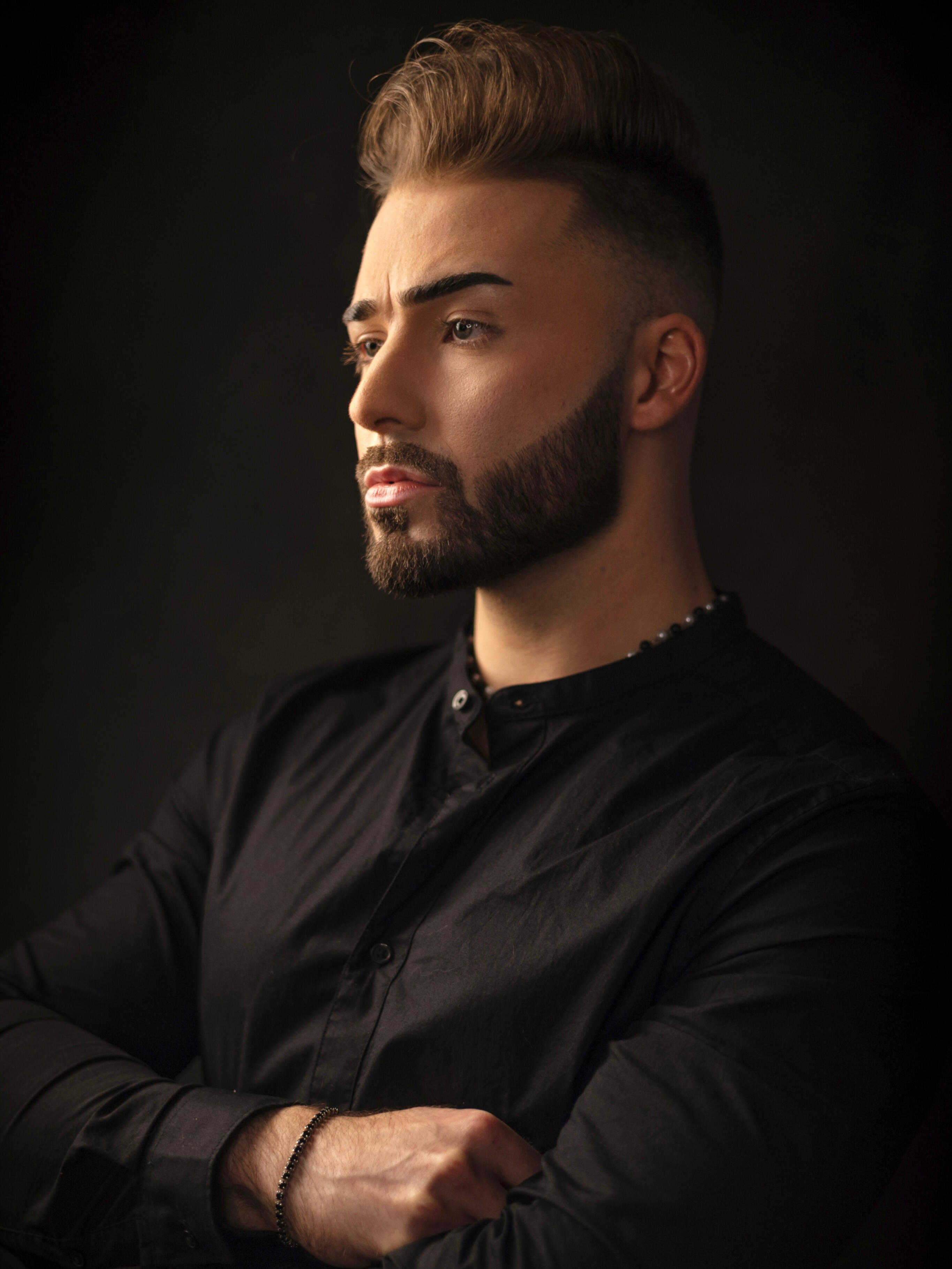 Alex Hazan male lifestyle model Ottawa Toronto side profile